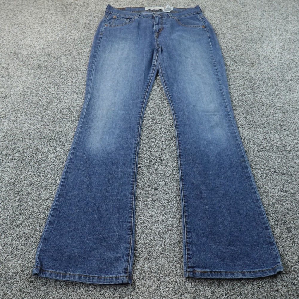 VTG Levis Jeans Womens 10 Dark Blue Denim Pants 515 Boot Cut Flare Stretch Y2K